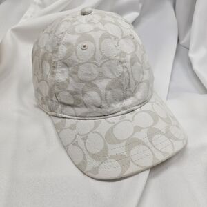 Coach Cream and Brown baseball hat Cap